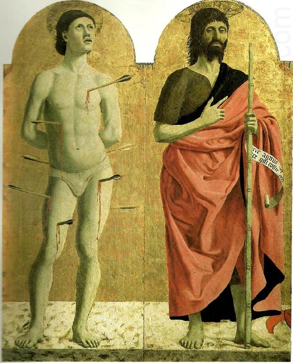 Piero della Francesca sts sebastian and john the baptist from the polyptych of the misericordia china oil painting image